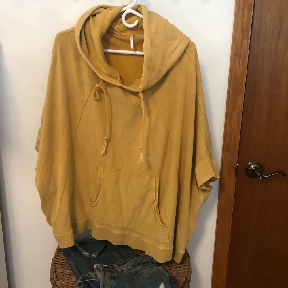 Free people poncho style sweatshirt!!